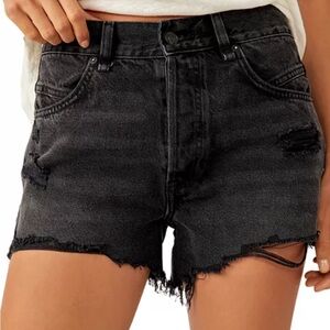 NWT Free People Black Denim Shorts